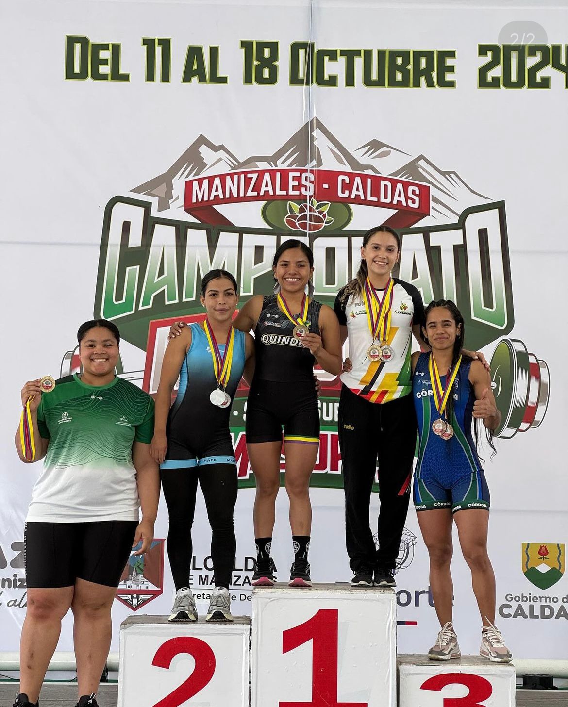DELEGACIÓN QUINDIANA DE PESAS BRILLÓ CON 24 MEDALLAS EN EL CAMPEONATO NACIONAL FEDERADO